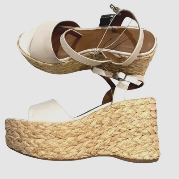 Universal Thread Women’s‎ White ALISHA Wedge Sandal Size 8 - Picture 2 of 2